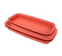 NUSITOU Plateaux Rectangulaires Plastiques Lot de 4 pour Pots de Fleurs Intérieur Soucoupes pour Jardinières et Bac de Rétention d'eau