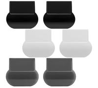 NUSITOU Poignée de Levage Toilette 6 Pièces, Poignée Adhésive Grise pour Abattant Wc, Accessoire Fonctionnel pour Usage Familial et Public