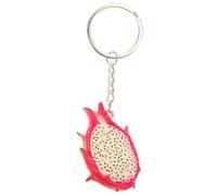 NUSITOU Porte-clés Amusant en Pvc Forme Demi Fruit du Dragon, Breloques pour Paquet à Main et Tote Bag, Accessoire Multifonctionnel et Design pour Femmes