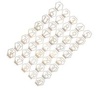 NUSITOU Porte-numéros de Table en Bois Beige Double-face, 40 Pièces, Chiffres 1 à 40, Robuste et Élégant pour Mariages et Événements D'entreprise