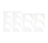 NUSITOU Règles de Couture et Incassables pour Simplifier le Travail de Couture Lot de 4 en Plastique Outils Pratiques - pour Patchwork