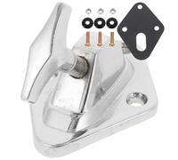 NUSITOU Repose-pied de Caisse Claire en Fer Argenté Poli, Réglable et Remplaçable, Diamètre Entre Trous 40mm, Accessoire pour Parties de Tom de Batterie