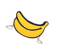 NUSITOU Sac Bandoulière Femme Forme Fruit Banane Pu Mode Polyvalent Léger Pratique pour Téléphone et Accessoires