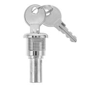 NUSITOU Serrure de Remplacement Métallique Argentée pour Distributeur de Bonbons, Verrou Polyvalent Résistant à L'usure, Clé pour Machine à Boissons Automatique