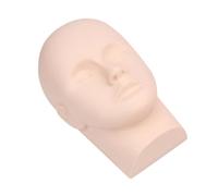 NUSITOU Silicone Practice Head For Eyelash Extension Makeup Training Reusable Cosmetology Training Mannequin Head With Skin Tone