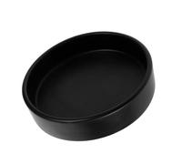 NUSITOU Soucoupe Ronde et Ne Se Déforme Pas en Céramique Noire Plateau Hydroponique Robuste, Empêche l'eau de pour Pot de Fleur Intérieur et Extérieur
