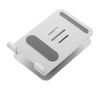 NUSITOU Support de Téléphone Pliable Rotatif pour Bureau Étui Multifonctionnel Réglable pour Smartphone et Tablette Modèle Étoile Argent