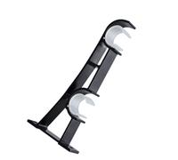 NUSITOU Support de Tringle à Rideaux Solide en Alliage D'aluminium Noir, Robuste et Élégant et Support Mural Épais et Solide Conçu pour Bureau et Chambre