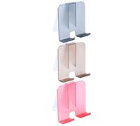 NUSITOU Support Mural pour Téléphone Portable 3 Pièces en Plastique Installation Facile et Ouverture Incurvée pour Chargement, pour Usage Domestique