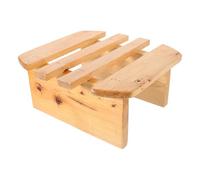 NUSITOU Tabouret Rond en Bois pour Sauna et Salle de Bain, Repose-Pieds Confortable et Polyvalent, Design Ergonomique pour Soulager la Fatigue