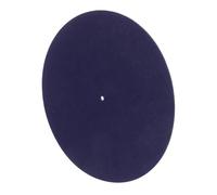 NUSITOU Tapis de Platine Vinyle Anti-Vibrations en Feutre 24 CM Bleu Marine pour Platines Vinyles, Accessoire de Rangement Facile Compatible Disques et Phonographes