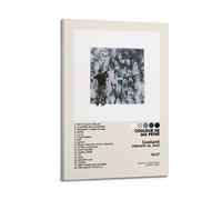 NUSLNG Zamdane Album Couleur De Ma Peine Tracklist Poster décoratif sur toile Décoration murale moderne pour salon, chambre à coucher, 30 x 45 cm, avec cadre