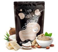 Nustino Beurre de Cacahuète en Poudre Chocolat Blanc Coconuts 400g | Poudre d'arachide pressée à froid saveur chocolat blanc et noix de coco, préparation rapide avec de l'eau