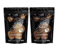 Nustino Beurre de Cacahuète en Poudre - Pack de 2 | Classic 400g & Chocolat 400g | Riche en Protéines | Faible en Matières Grasses | Délicieux & Sain