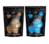 Nustino Beurre de Cacahuète en Poudre - Pack de 2 | Classic 400g & Pure 400g | Riche en Protéines | Faible en Matières Grasses | Sans Additifs