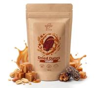 Nustino Bites Caramel Peanut dattes séchées cacahuète caramel 100g | Dattes séchées moelleuses enrobées de beurre de cacahuète en poudre et d'un arôme naturel de caramel gourmand