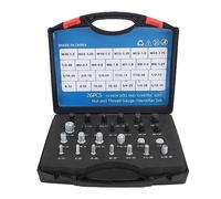 Nut Bolt Thread Checker Kit 26 PCS High Precision Carbon Steel ABS Thread Gauge Set for Professional Mechanics and DIY Enthusiasts Measuring Fixed Bolts with Accuracy