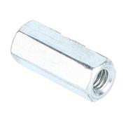 Nut Fastener,1/2/5pcs Long Nuts Bar Stud Acier Carbone Zinc Plaqué Hexagon Connexion Fil Écrous M6 M8 M10 M12 M14 M16 M18 M20 Hex Rod Coupling(M8x12x20mm(5pcs))