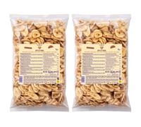 nut&me Chips de banane 2 kg | Pack 2 x 1 kg, Banana chips, Végétarien, Végan, Faible teneur en sel, Sans lactose ni gluten