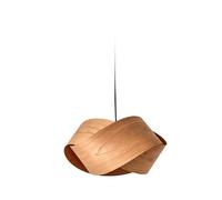 Nut Suspension Lampe à suspension Câble et baldaquin en noir Abat-jour en cerisier LZF Lamps - NUT S 21