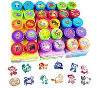 Nutabevr 30 Pcs Multicolore Tampons Auto-Encreurs Enfants,Animaux Coffret tampon,encreur enfant Motif animalier,pour les Oeufs de Pâques Cadeaux,fêtes d'enfants,prix scolaires,cadeaux d'anniversaire