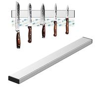 Nutabevr 30cm Porte Couteaux Aimanté, Magnétique pour Couteaux en Acier Inoxydable, Porte-couteau magnétique pouvant être installé sans perçage, pour couteaux de cuisine, couteaux à fruits, ciseaux