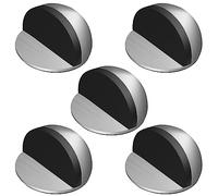Nutabevr 5pcs Arrêts de Portes, Inoxydable Adhesive Butées de Porte, Butées pare-chocs en caoutchouc, Stop-Porte Adhésif tous les sols durs, Assurer la protection de nos portes et murs Argent