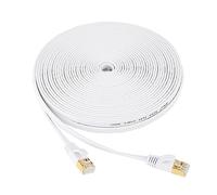 Nutabevr Cat 7 Plat Câble Ethernet, 10m Câble Réseau avec Plaqué rj45, 10 Gbps 600MHz 8P8C Câble Réseau LAN Haut Débit, Compatible Cat6/Cat5 und pour Routeur, Switch Modem, TV Box, PC Portable