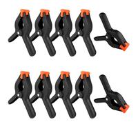 Nutabevr Jeu de 10 Pince à Ressort, 4 Pouces Pinces Clips, Noir Pince Polyvalente, Clamps de Préhension, Pour Travaux du Bois, photographie, arrière-plan, jardin, terrasse, artisanat