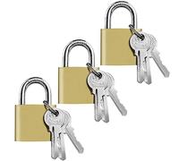 Nutabevr Lot de 3 Cadenas avec 3 Clés,32 mm Petit Cadenas,Cadenas à bagage,Cadenas de Sécurité Compatible pour,Sac de voyage,sac à do,vélo,boîte à outils,garage,Portes et Fenêtre,Casiers de Gym