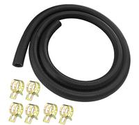 Nutabevr Tuyau d'essence 1m,8 mm Tuyau de Carburant Kit Conduite de Carburant avec 5 Pièces Colliers de Serrage, pour motos,tracteurs,tondeuses à gazon,scooters,petits moteurs,voitures,camions