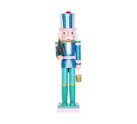 Nutcracker Christmas Decor, Christmas Wood Nutcracker Ornament, Wooden Festive Figurine Collectibles 38 cm For Holiday Kitchen Dinner Table Shelf Bedroom Living Room Cabinet Halloween Thanksgiving