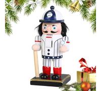 Nutcracker Figurines, Baseball Football Player, 6 pouces Tabletop Sports Theme Nutcracker, Desktop Nappe Fireplace Bookshelf Table Centerpiece, Collectible Holiday Decor For Christmas Party Home