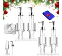 Nutcracker Soap Dispenser Clear - Acrylic Christmas Nutcracker Pump Bottle (4pc)