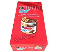 Nutella Ferrero & Go! Pâte à tartiner noisette avec cacao et bâtons de pain 48 g Boîte de 12