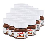 Nutella Ferrero Lot de 15 petits pots à tartiner, au chocolat, en verre, 25 g, fait de crème de nougat aux noisettes