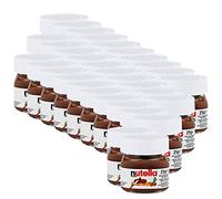 Nutella Ferrero Lot de 32 petits pots à tartiner, au chocolat, en verre, 25 g, fait de crème de nougat aux noisettes