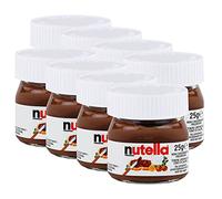 Nutella Ferrero Lot de 8 petits pots à tartiner, au chocolat, en verre, 25 g, fait de crème de nougat aux noisettes