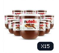 Nutella - Pâte à Tartiner Chocolat Noisette - 220g - Format Familial - Lot de 15 pots de 220g