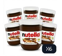 Nutella - Pâte à Tartiner Chocolat Noisette - 220g - Format Familial - Lot de 6 pots de 220g