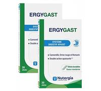 Nutergia ERGYGAST - Complément alimentaire en stick buvable à base de camomille, d’orme rouge et de romarin. Système digestif apaisé - Lot de 2 Boites de 20 Sticks (Pack2)