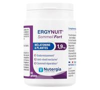 Nutergia | Gélules ErgyNuit Sommeil Fort | 60 gélules | Mélatonine & Plantes
