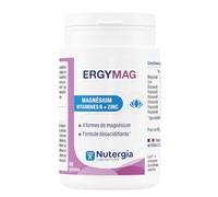 Nutergia - Magnésium, vitamines B et Zinc - Fatigue physique - 4 Sels de magnésium - formule désacidifiante - Complément alimentaire - 90 Gélules - Fabrication Française