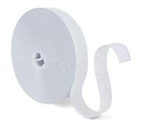 NUTKIT 20mmx10m Attache Cable Scratch Serre Cable,Scratch Serre Cable Bande | Rouleau, Coupable, Attache Cable Reutilisables Nylon, pour Gestion des Câbles, Organisation Domestique et Bureau(Blanc)