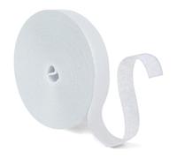 NUTKIT 20mmx15m Attache Cable Scratch Serre Cable,Scratch Serre Cable Bande | Rouleau, Coupable, Attache Cable Reutilisables Nylon, pour Gestion des Câbles, Organisation Domestique et Bureau(Blanc)