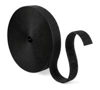 NUTKIT 20mmx5m Attache Cable Scratch Serre Cable, Scratch Serre Cable Bande | Rouleau, Coupable, Attache Cable Reutilisables Nylon, pour Gestion des Câbles, Organisation Domestique et Bureau(Noir)