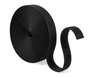NUTKIT 20mmx5m Attache Cable Scratch Serre Cable, Scratch Serre Cable Bande | Rouleau, Coupable, Attache Cable Reutilisables Nylon, pour Gestion des Câbles, Organisation Domestique et Bureau(Noir)