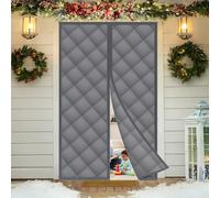 NUTKIT 90x200 CM Rideau de Porte Isolant Thermique Magnétique, Rideau Magnétique Thermique Isolant en Coton magnéti-Que, d'hiver Coupe-Vent Rid-Eau De Porte, pour Chambre, Cuisine, Portes d-e Balcon