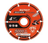 NUTKIT Disque Diamant 115, 1PC Disque Diamant Carrelage, disqu diamant beton, Universels 115mm disque diamant, disque dia-mant 115mm extra fin, pour Métal, Pierre, Porcelaine, Bois, Plastique