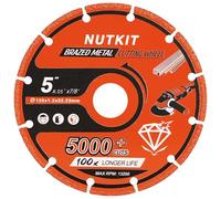 NUTKIT Disque Diamant 125, 1PC Disque Diamant Carrelage, disqu diamant beton, Universels 125mm disque diamant, disque dia-mant 125mm extra fin, pour Métal, Pierre, Porcelaine, Bois, Plastique